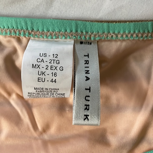 Trina Turk striped bikini bottom. Washed, not worn. - Picture 2 of 3